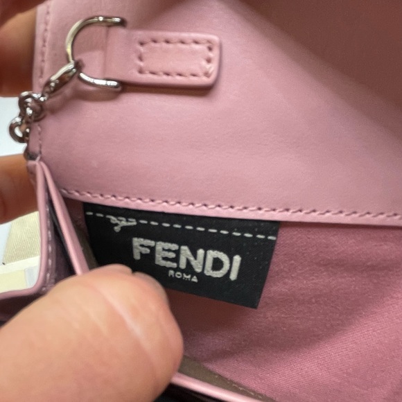 NEW!  Fendi Monster Wallet On Chain Pink - Picture 9 of 10